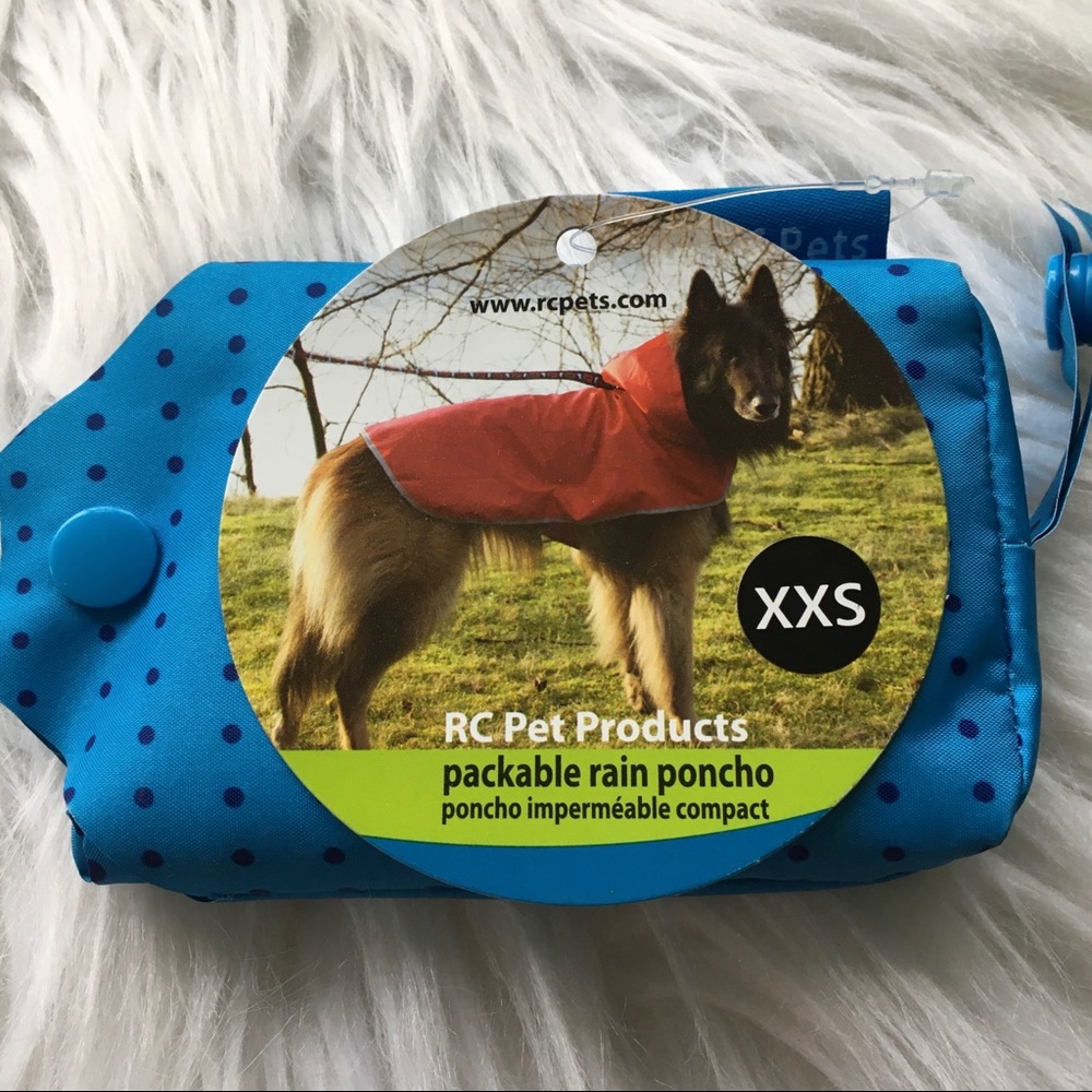 NWT RCPRODUCTS PET RAIN 🌧 PONCHO SZ XXS